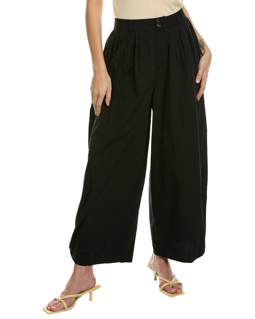 Ag Jeans Hadley High-rise Pleated Culotte In Black
