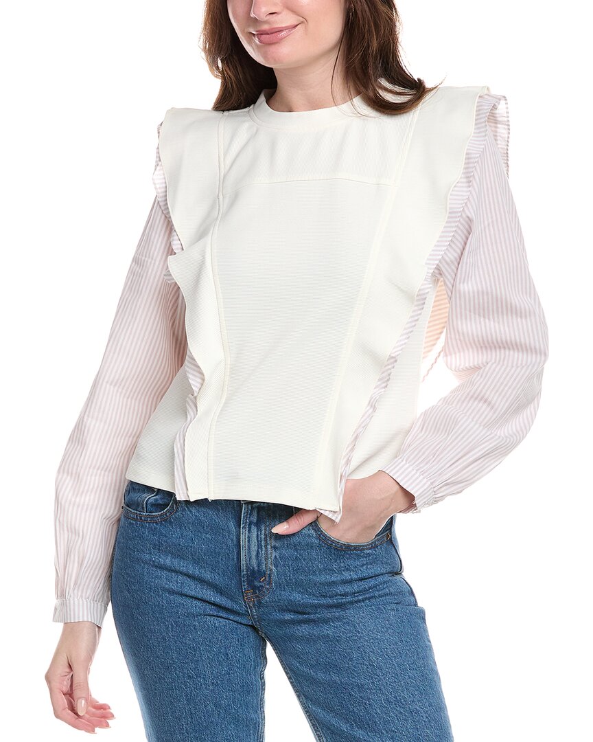 FATE FATE CONTRAST POPLIN TOP