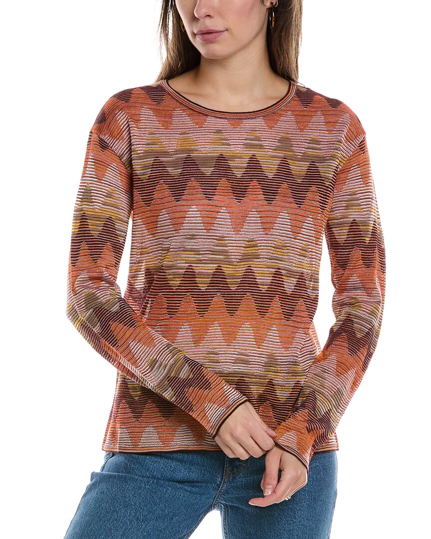 M Missoni Wool-blend Top In Orange
