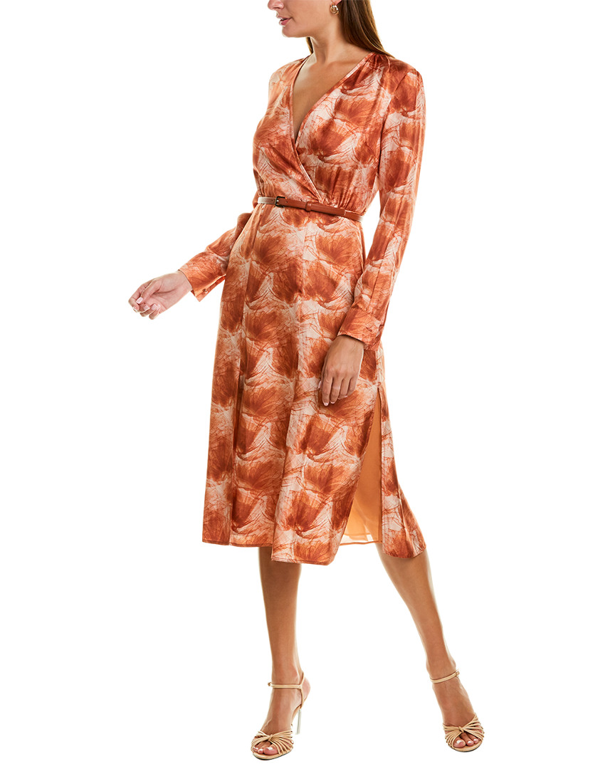 Image of Max Mara Cenere Silk A-Line Dress
