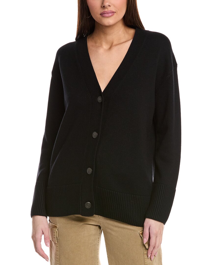 Shop Vince Weekend Wool-blend Cardigan In Black