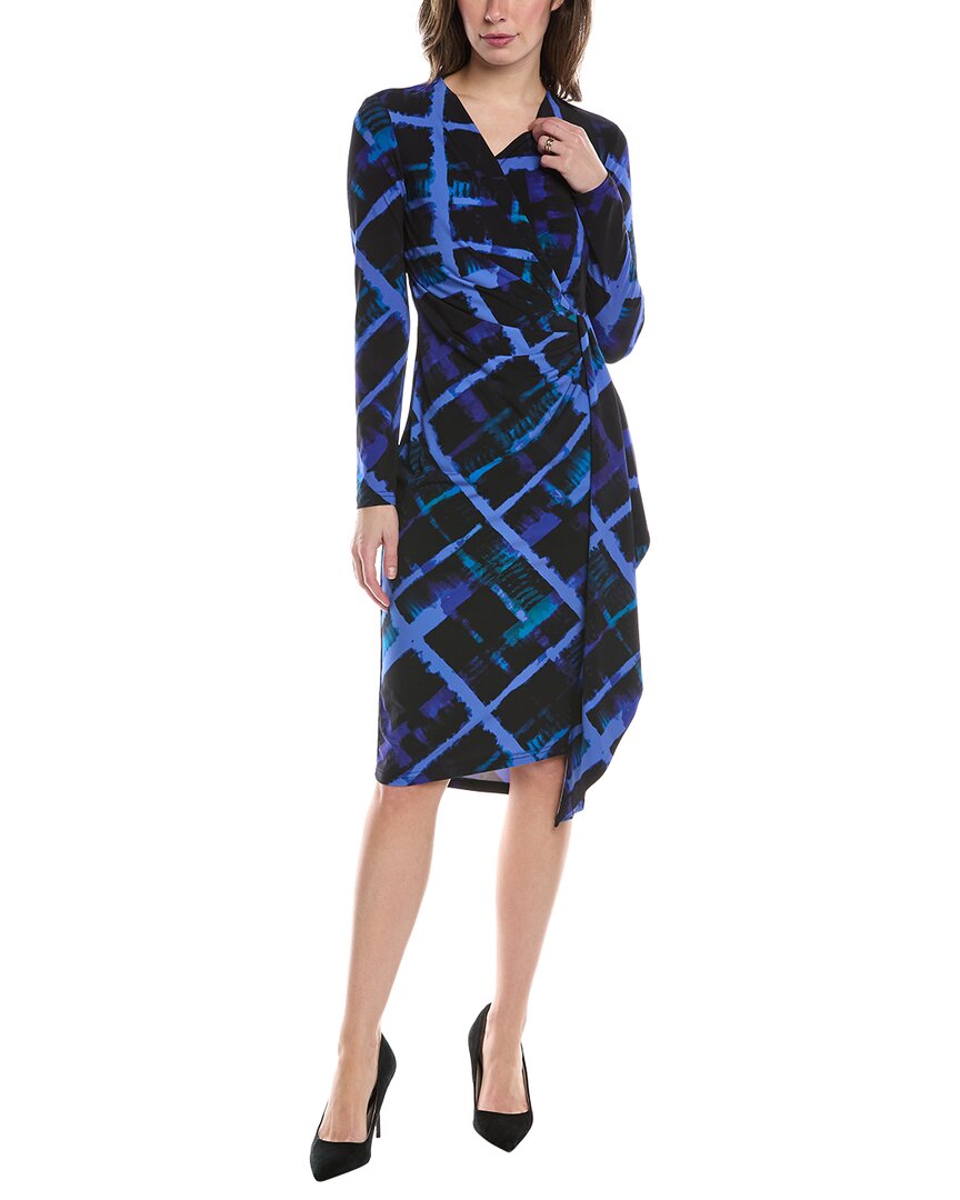 Joseph Ribkoff Abstract Midi Dress In Black