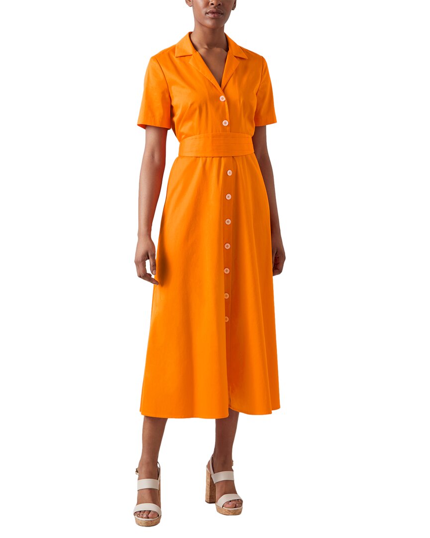 Lk Bennett Joplin Russet Orange Dress