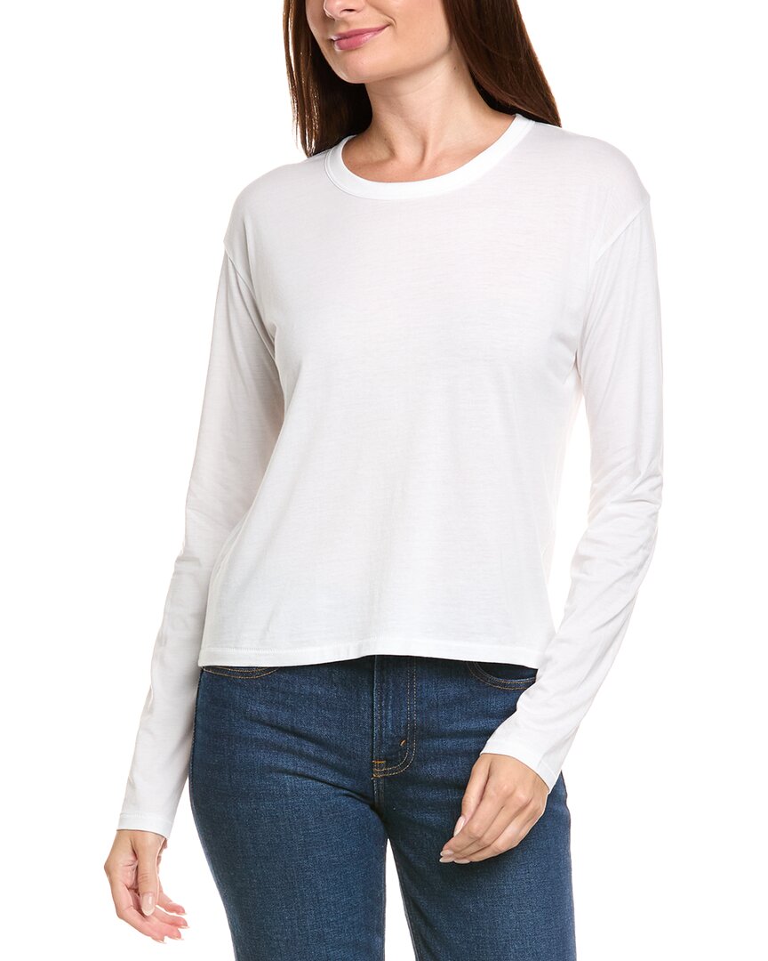 Rag & Bone Mai Crop Shirt In White