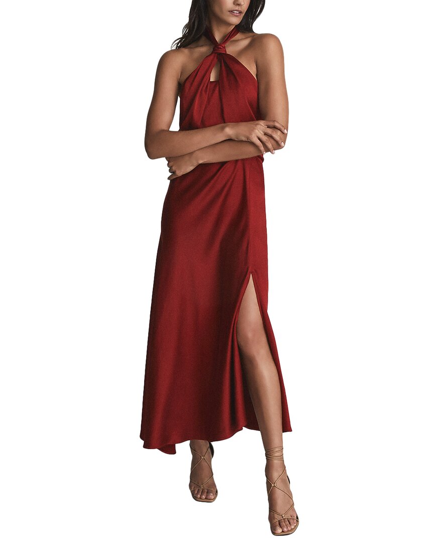 Reiss Lorena Halter Satin Occasion Dress ModeSens