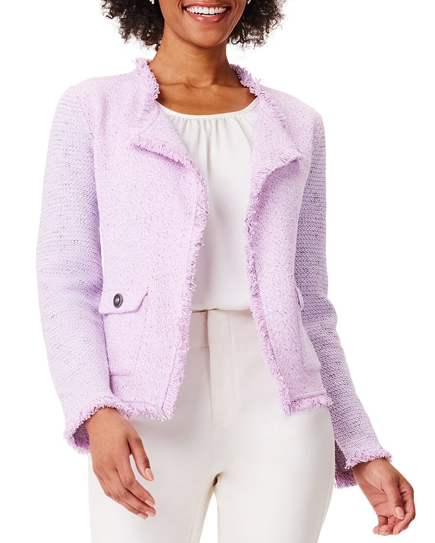 Nic + Zoe Fringe Pocket Jacket In Tulip