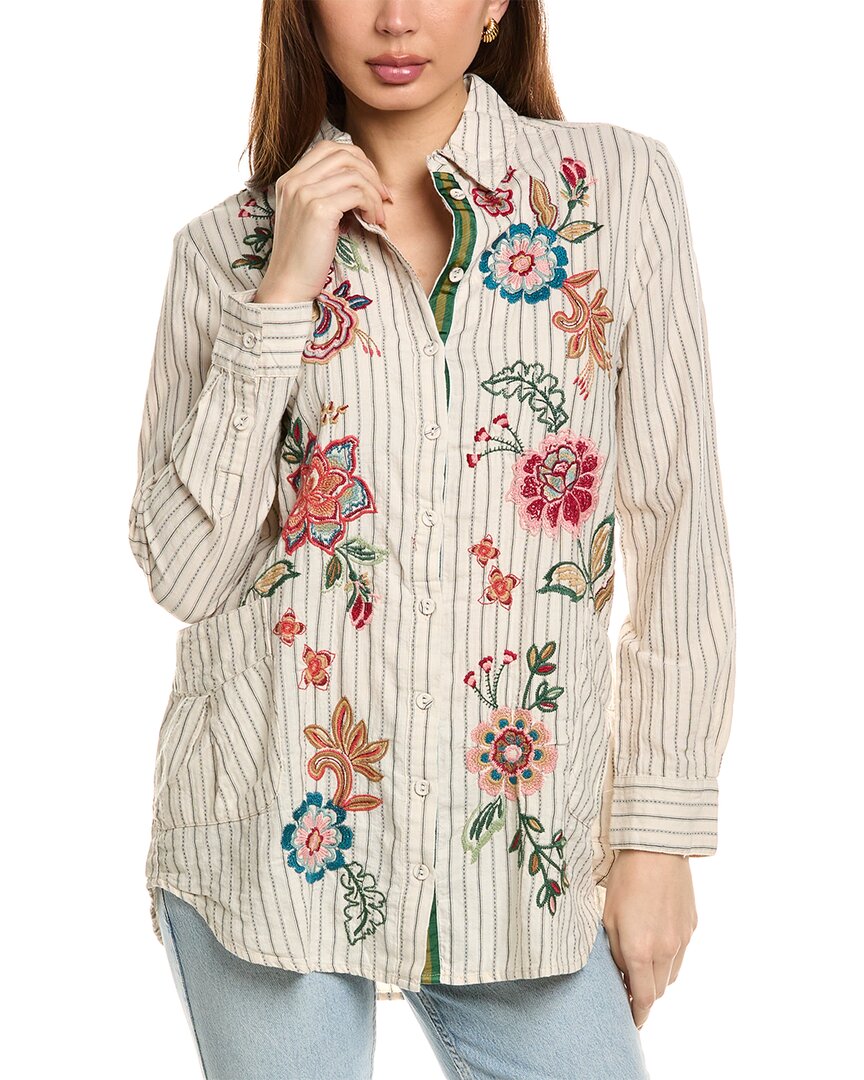 Johnny Was Painters Smock Tunic In Beige