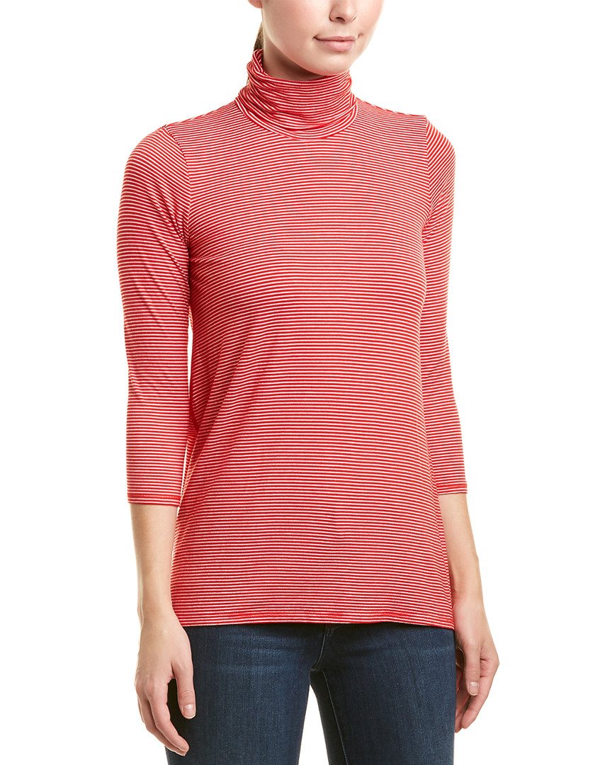 Image of Three Dots High-Low Turtleneck Top