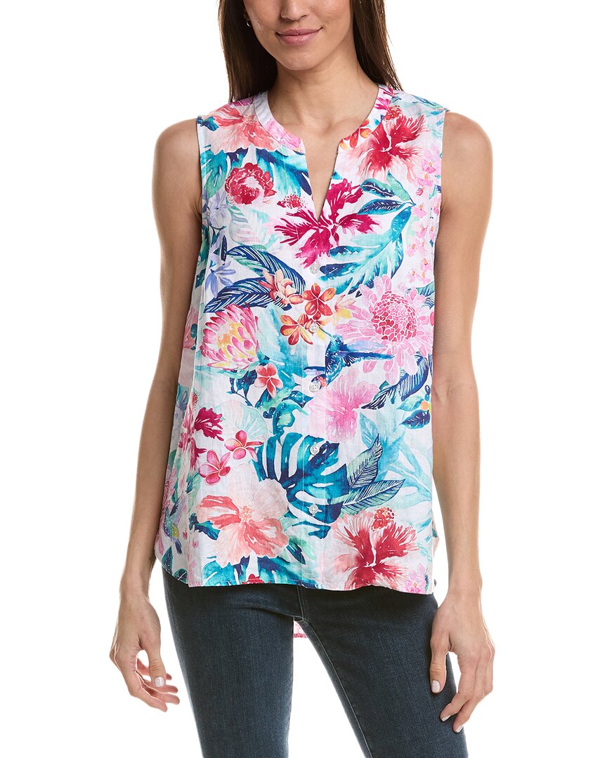 Tommy Bahama Perfectly Paradise Linen Top In White