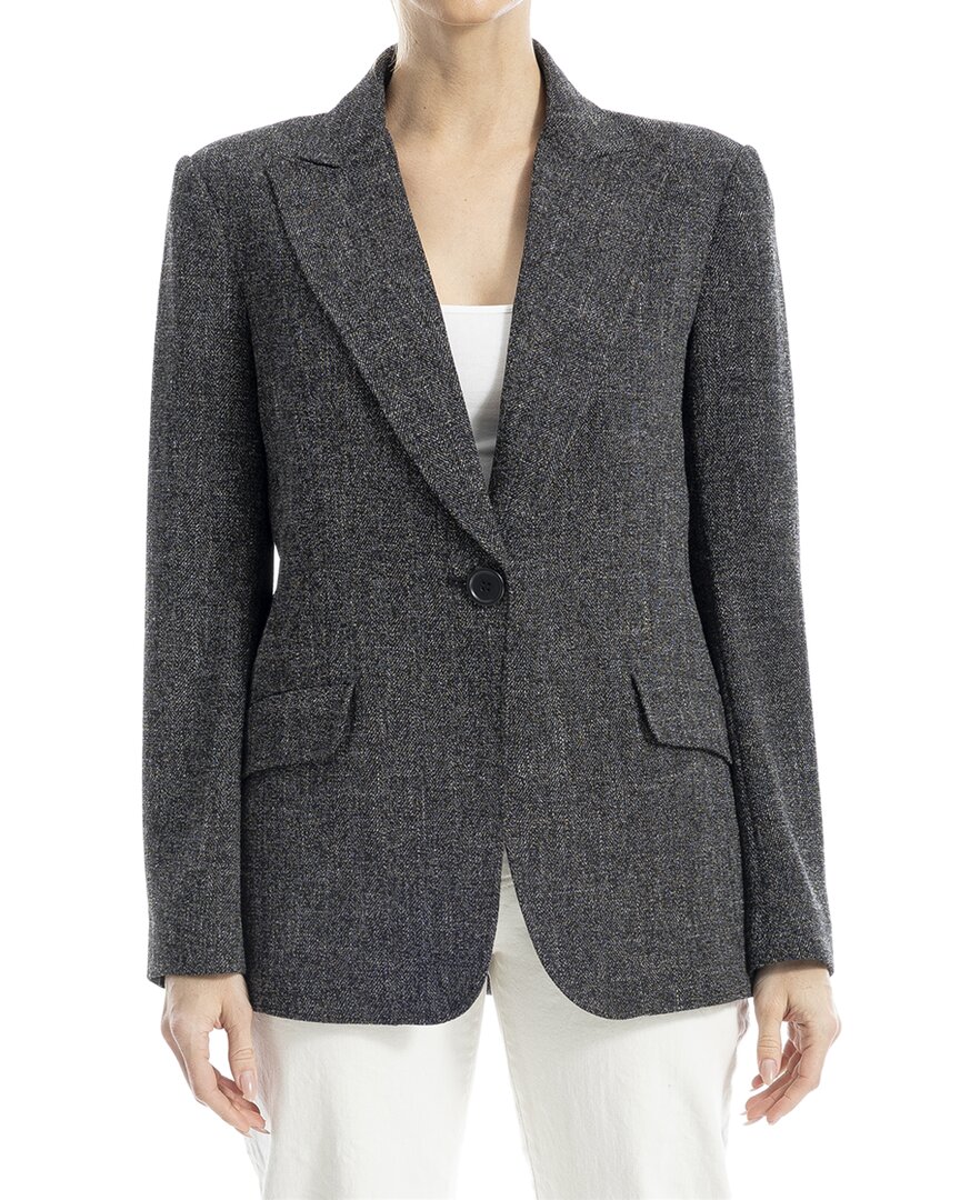 Max Studio Double Weave Linen-blend Jacket
