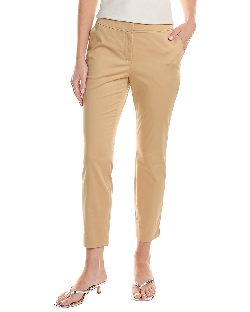 Lafayette 148 New York Manhattan Slim Ankle Pant In Brown