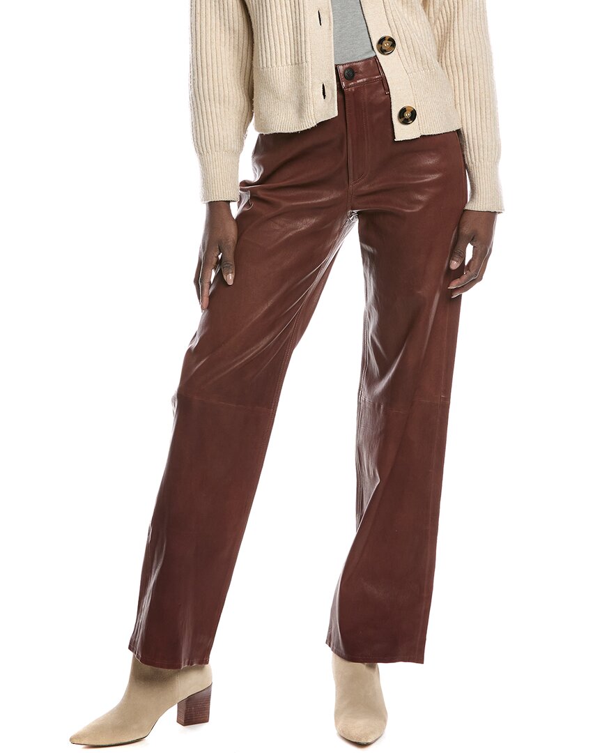 Rag & Bone Shea Leather Pant In Black