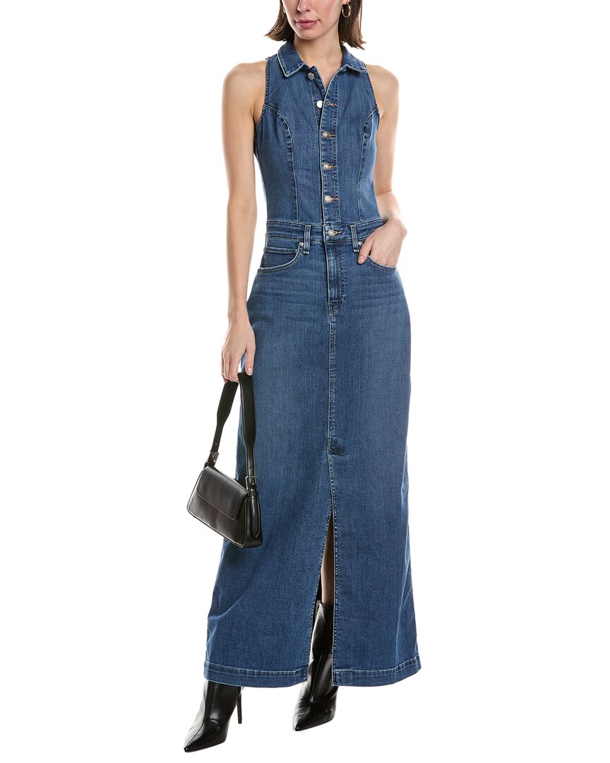 Hudson Jeans Halter Maxi Dress In Blue