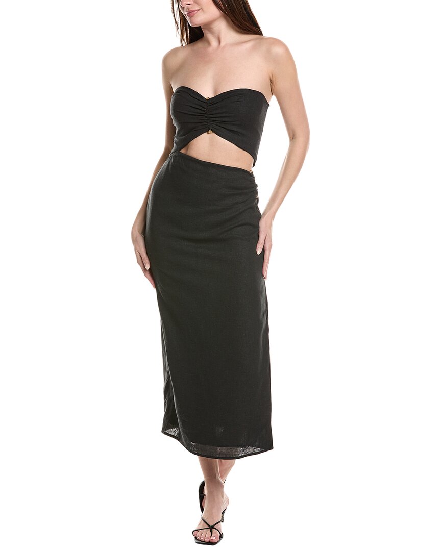 Vix Sonny Linen-blend Midi Dress