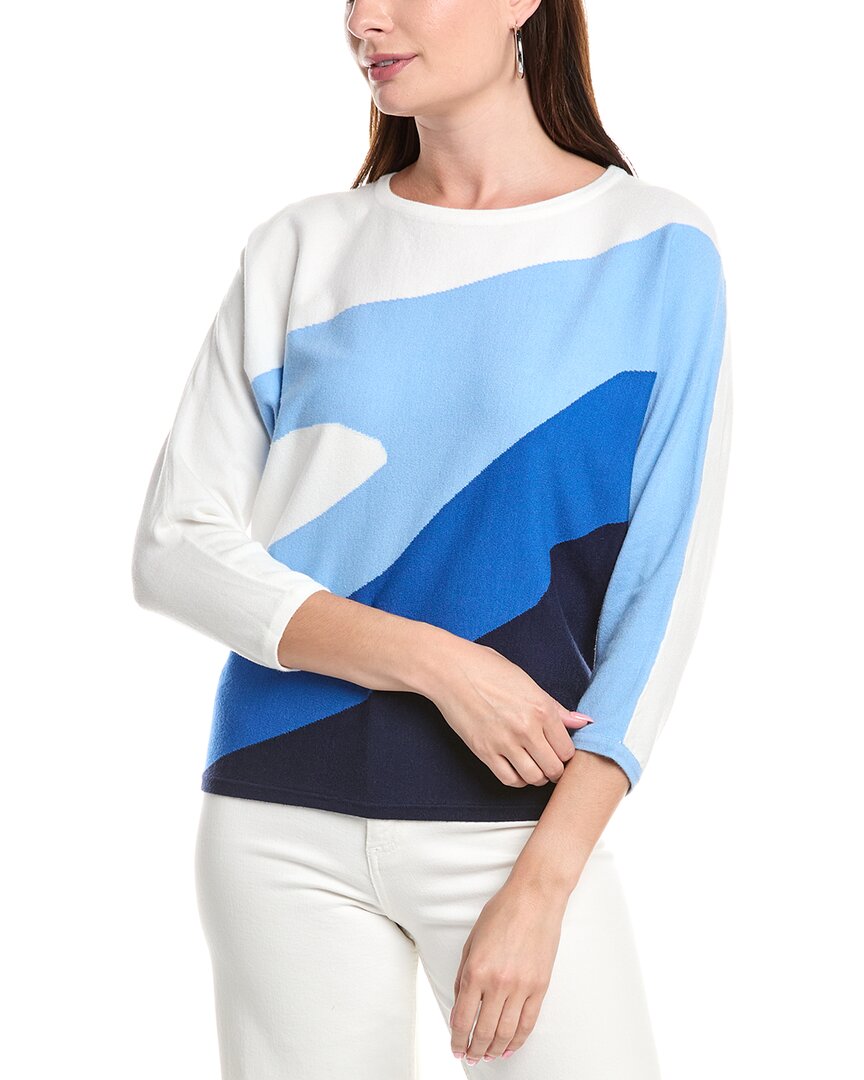 T Tahari Dolman Sleeve Sweater In Multi