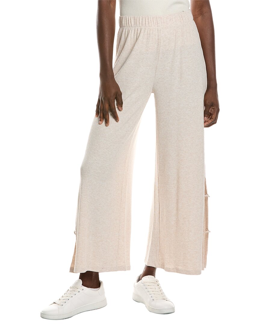 Vintage Havana Drapey Knit Cutout Pant In Brown