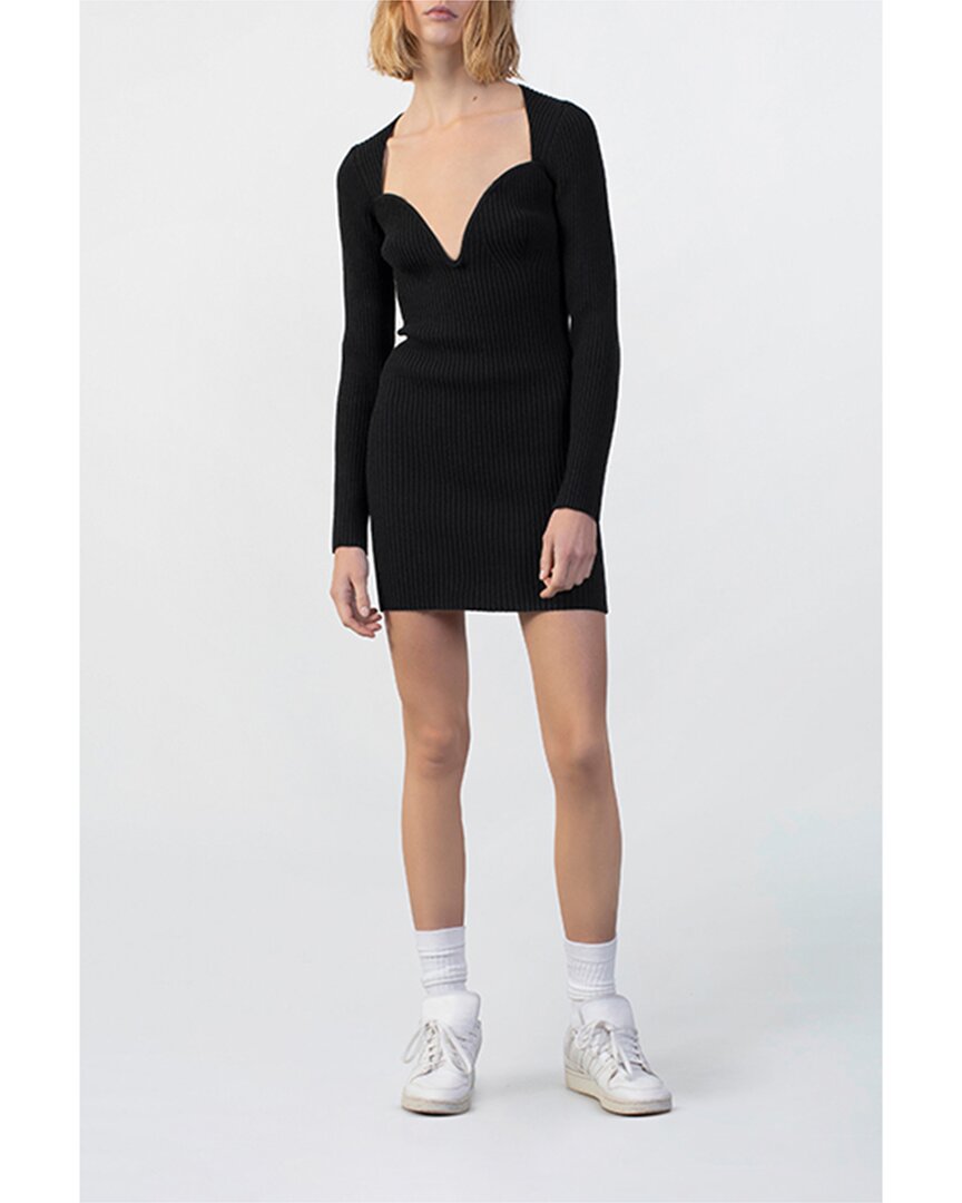 Gauge81 Mija Wool-blend Mini Dress In Black
