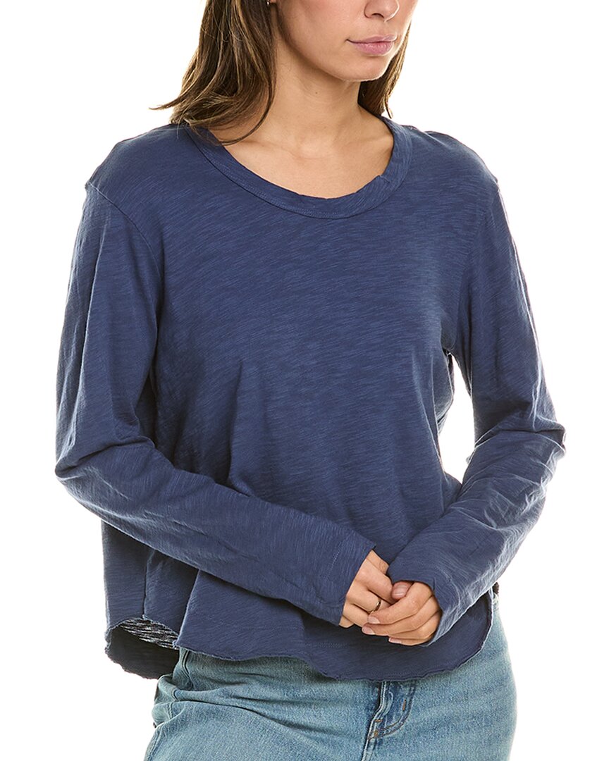 Shop Wilt Boxy Shirttail T-shirt In Blue