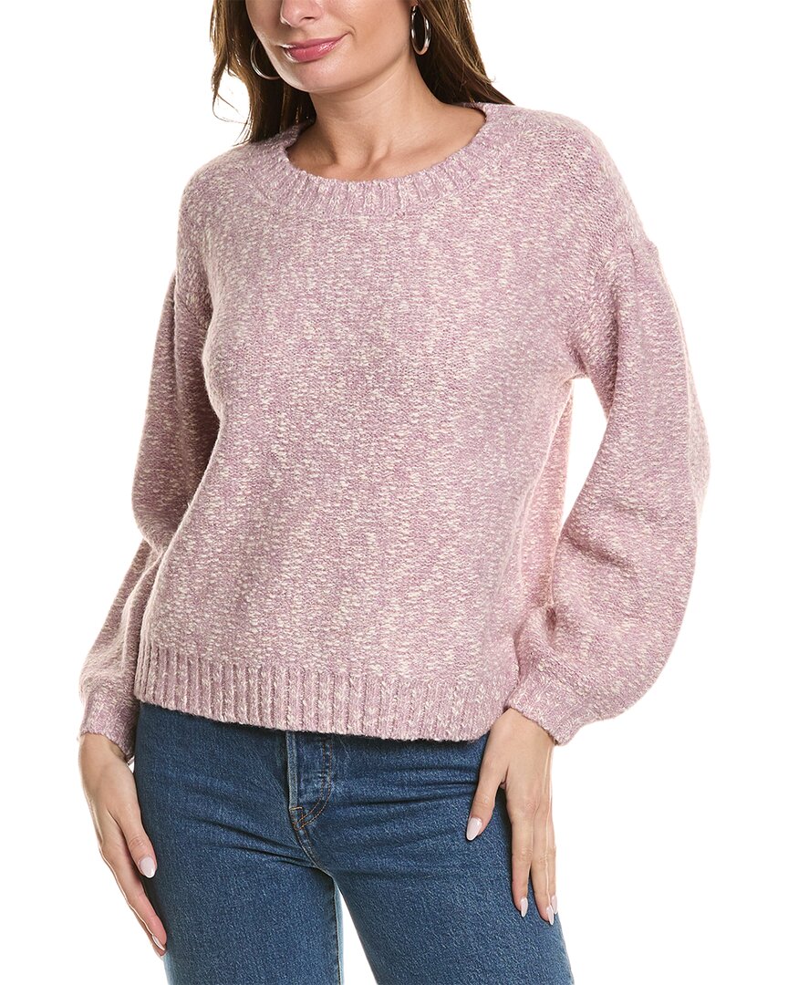 Shop Central Park West New York Lennon Tweed Pullover In Purple