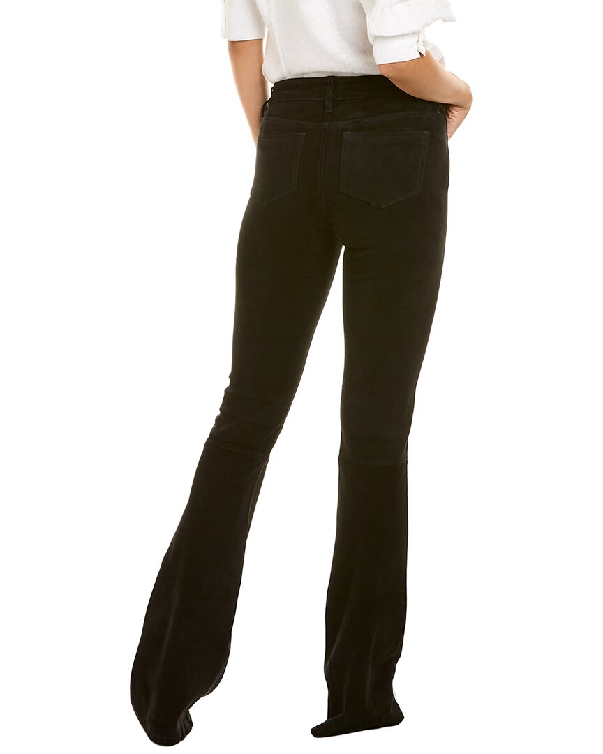 Shop Paige High Rise Suede Bell Canyon Pant In Black