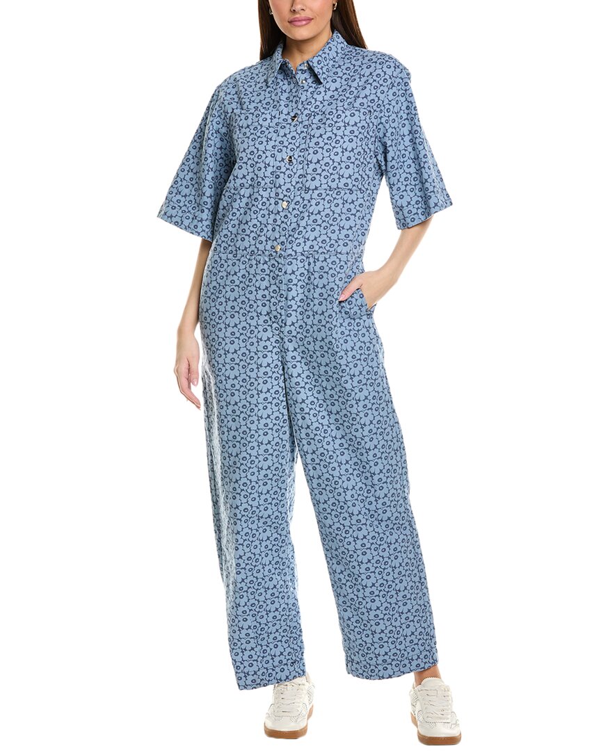 Marimekko Kukkein Unikko Jumpsuit In Red