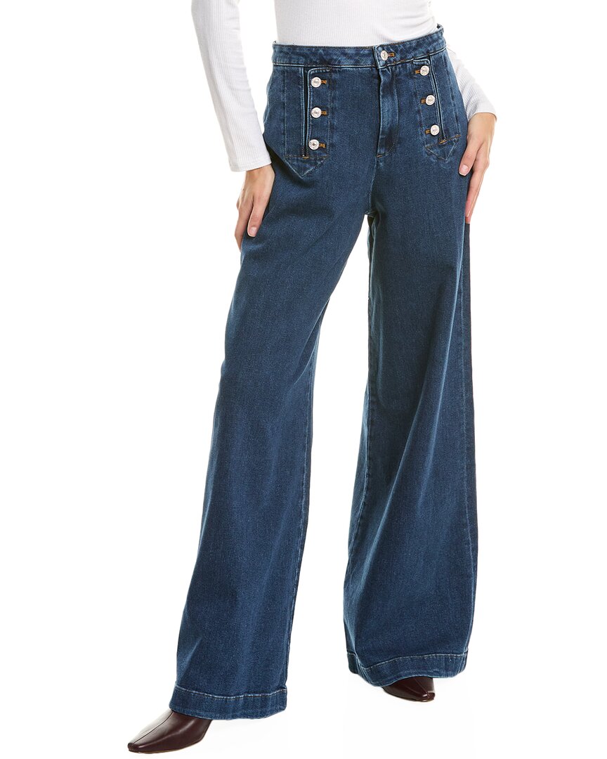 7 For All Mankind Marina High Rise Wide Leg Jeans In Cruise