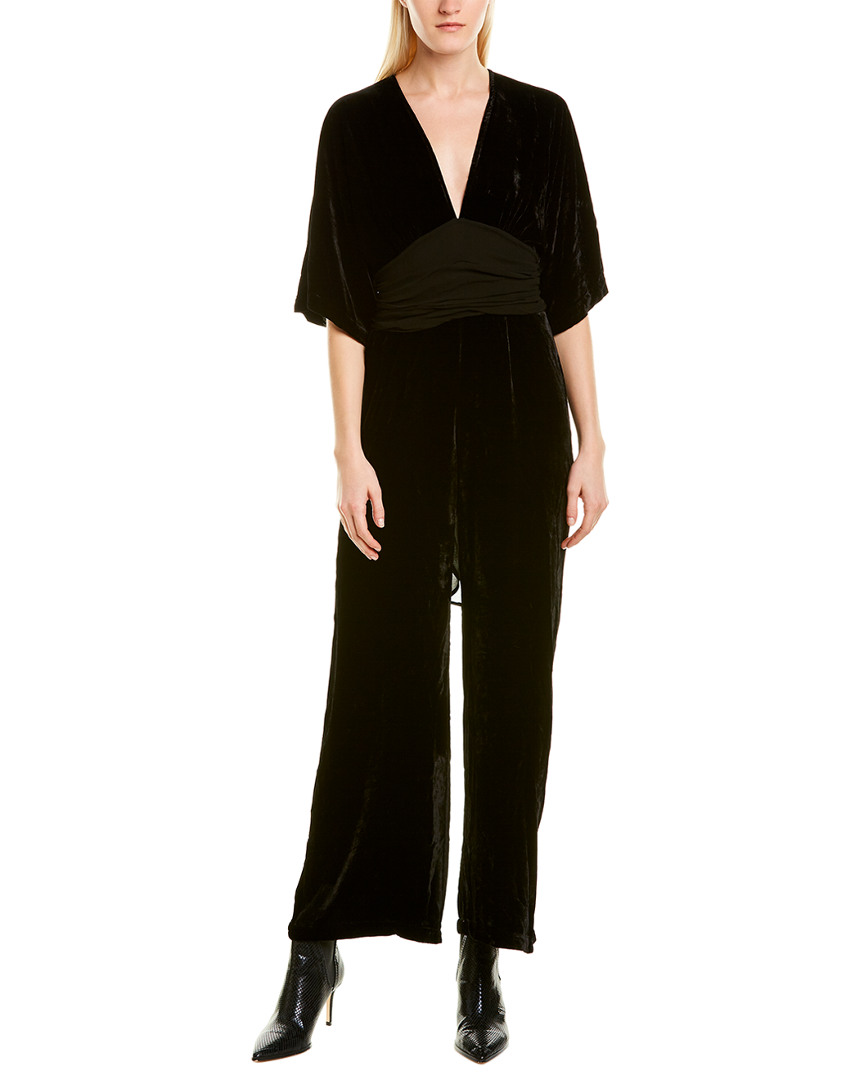 Image of Young Fabulous & Broke Velvet Silk-Blend Jumpsuit