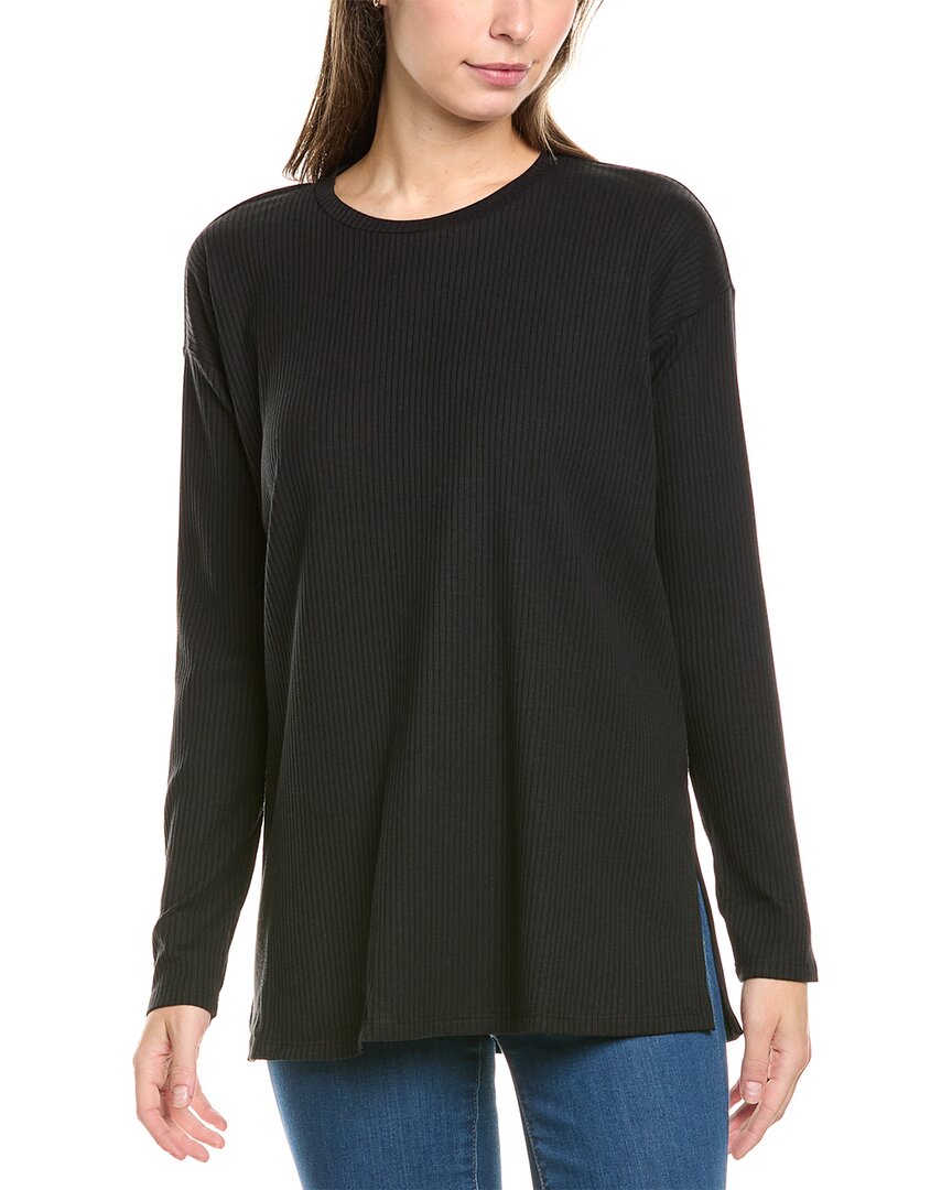 Eileen Fisher Crewneck Box Top In Black