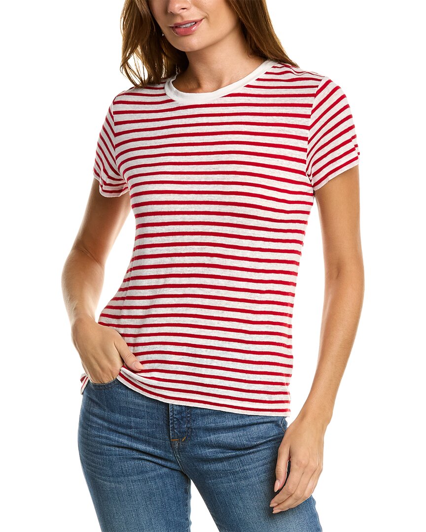 Shop Alex Mill Prospect Linen-blend T-shirt In Red