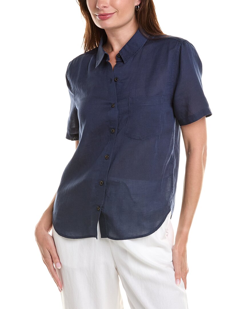 Shop Onia Air Linen-blend Short Sleeve Shirt