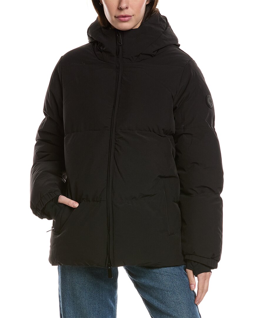 Noize Short Puffer Jacket In Black