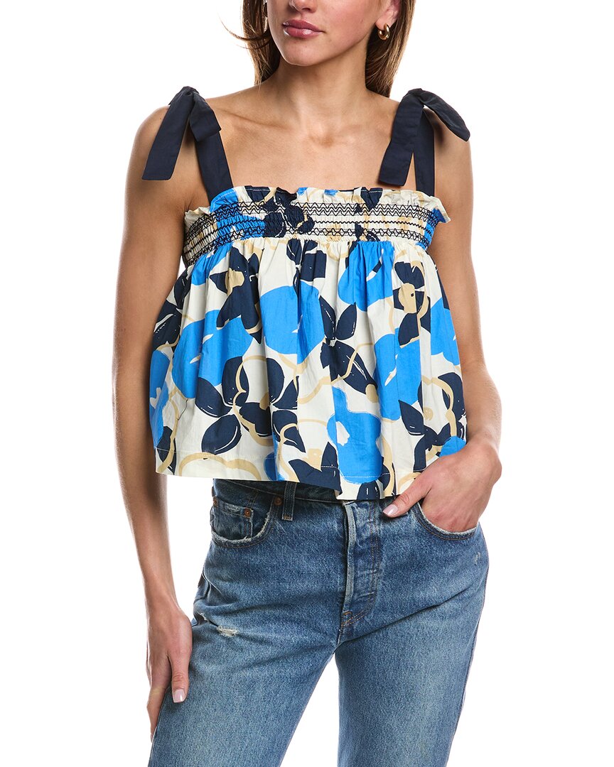 Jacquie The Label Jayla Babydoll Top In Blue