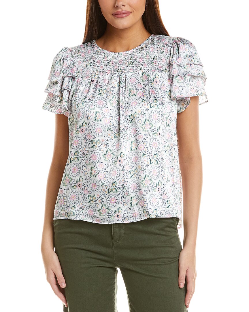 Shop Cece Smocked Yoke Blouse