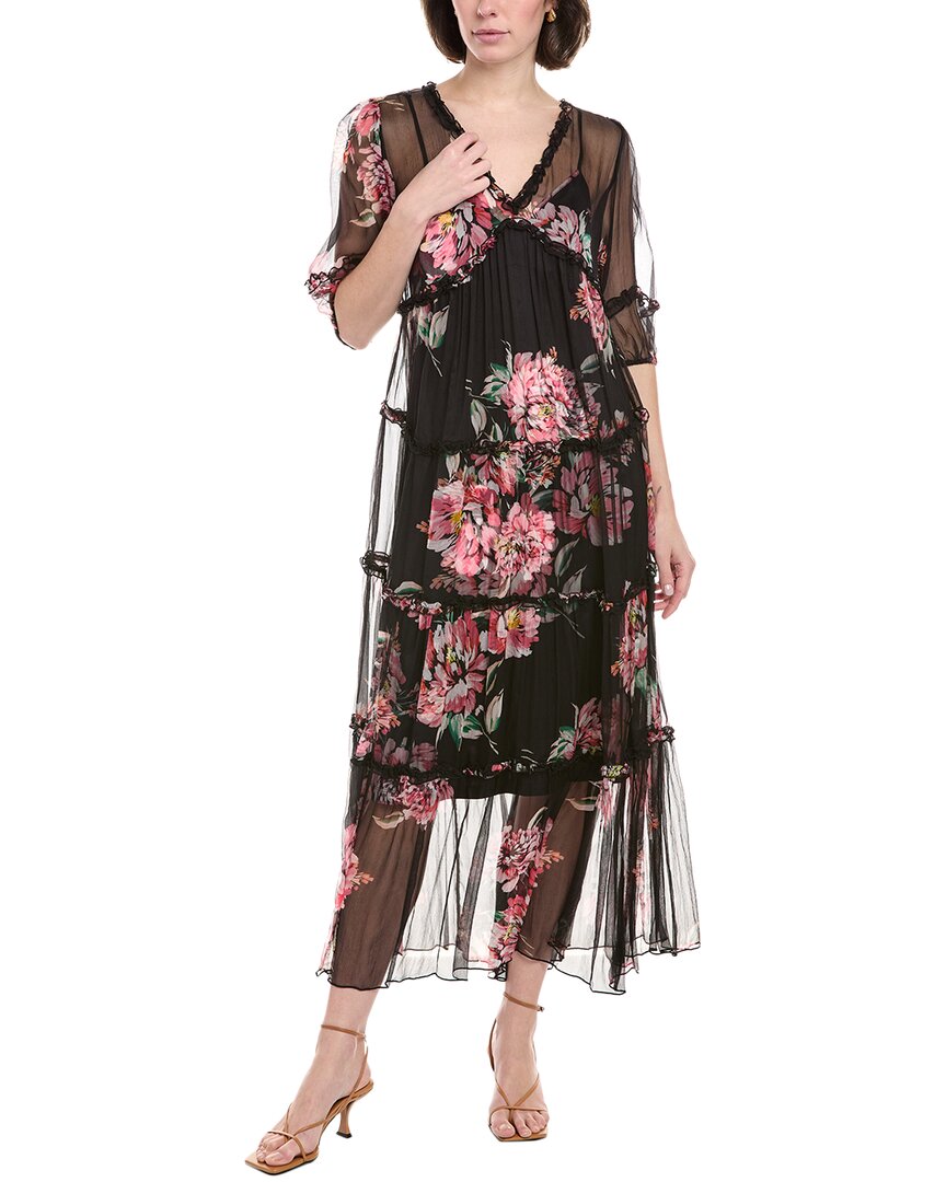 Johnny Was Petite Lizzy Ruffle Maxi Dress