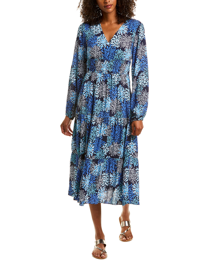 Sail To Sable Printed Midi Dress Women's Blue Xs | eBay