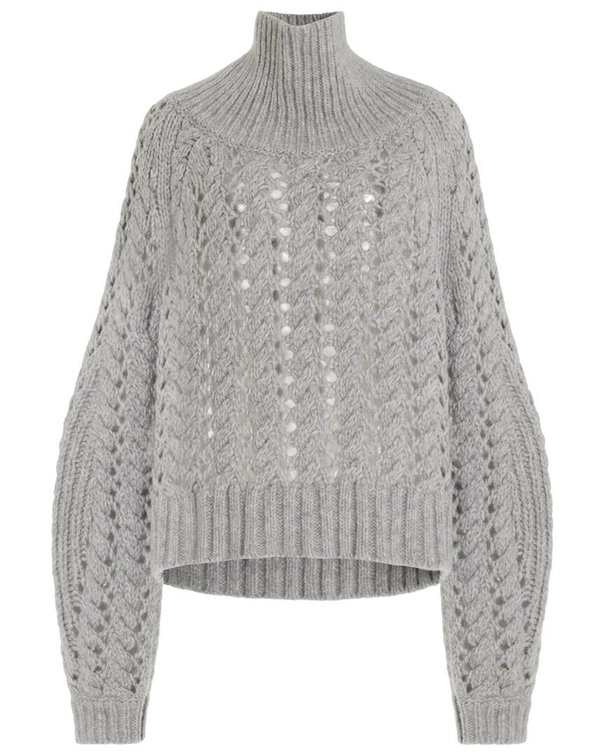 Adam Lippes Turtleneck Cashmere & Silk-blend Top
