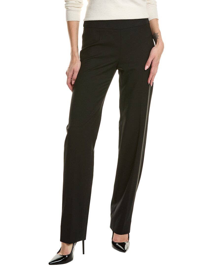 Shop Emporio Armani Wool-blend Trouser In Black