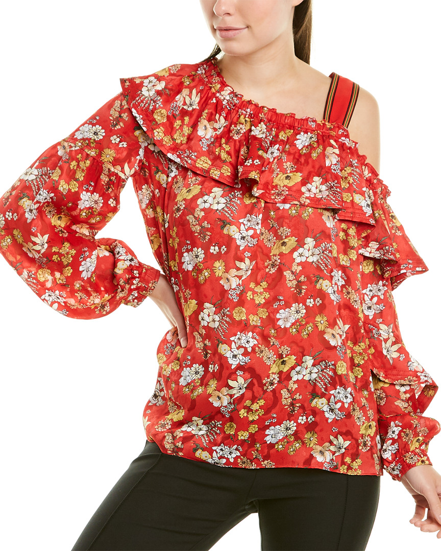 Image of Derek Lam  Crosby One-Shoulder Silk-Blend Top