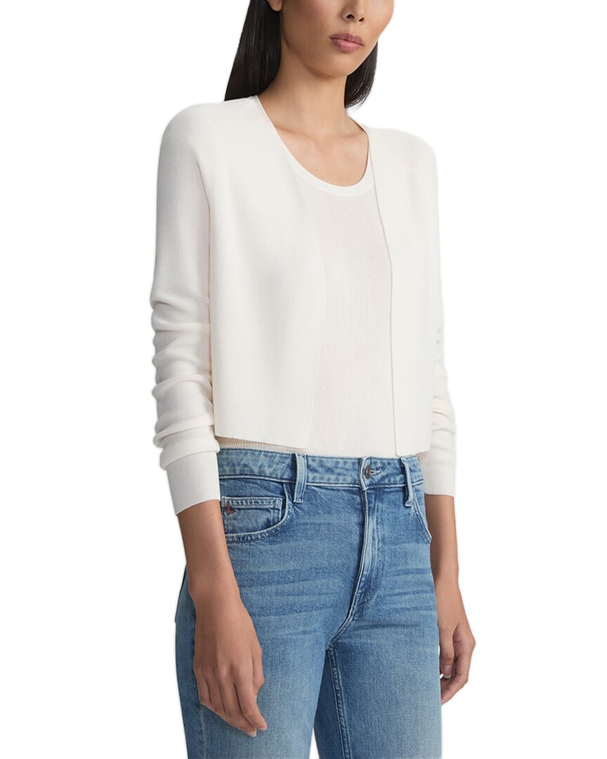 LAFAYETTE 148 LAFAYETTE 148 NEW YORK CROPPED OPEN FRONT SILK-BLEND CARDIGAN