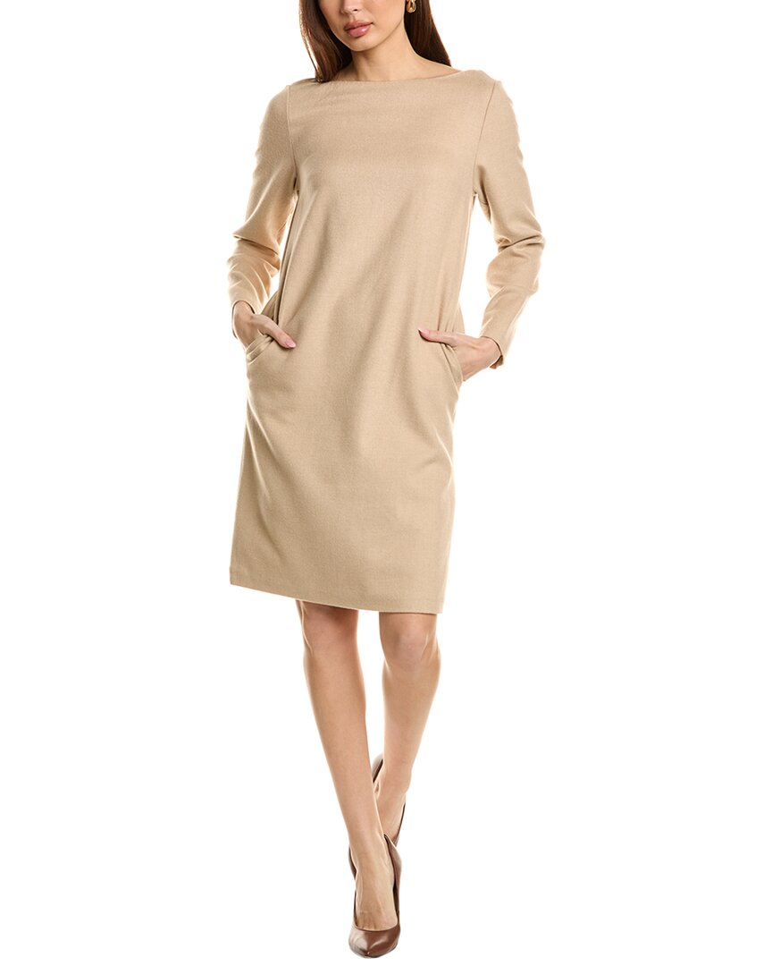 Lafayette 148 New York Harpson Wool-blend Sheath Dress In Neutral
