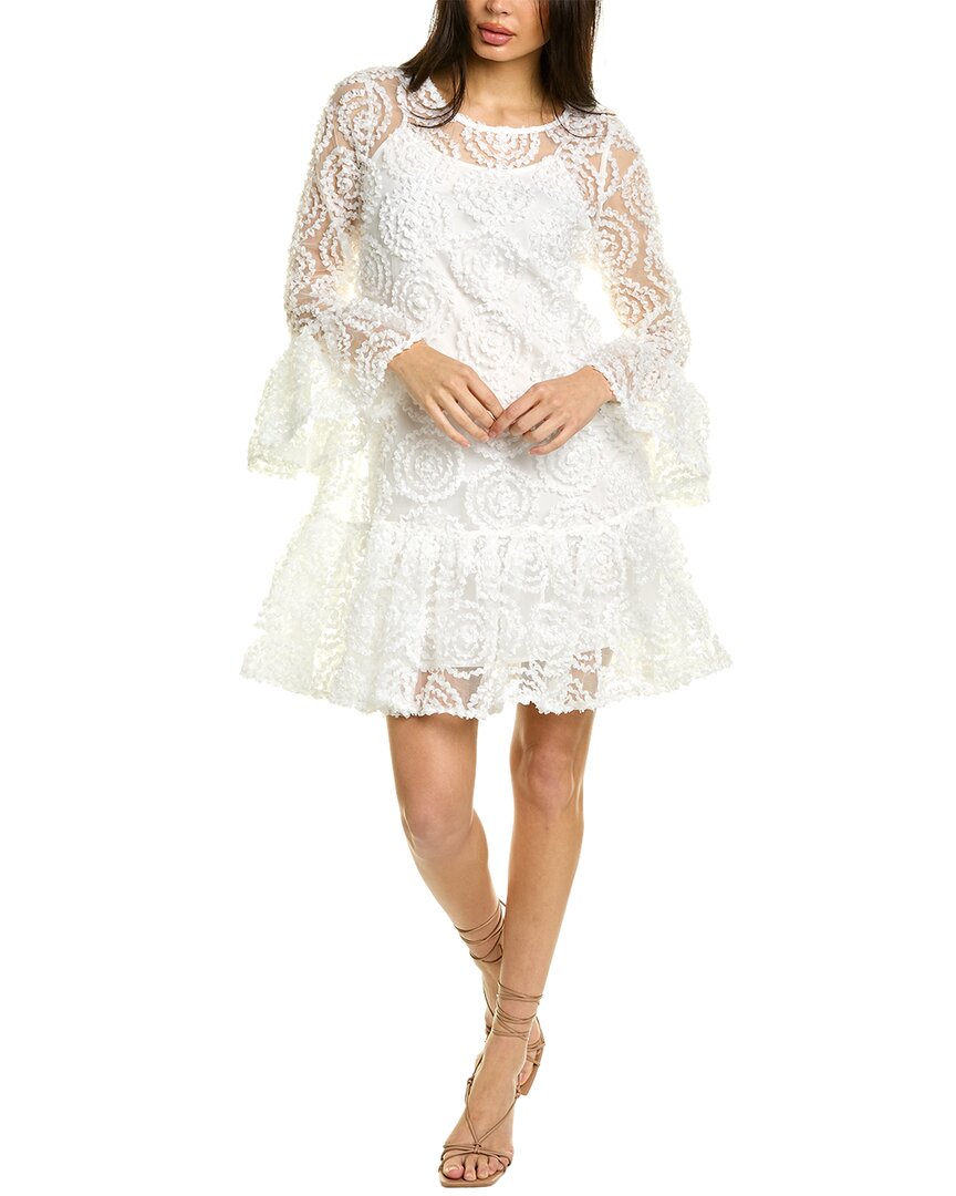 Gracia Mesh Trapeze Dress In White | ModeSens