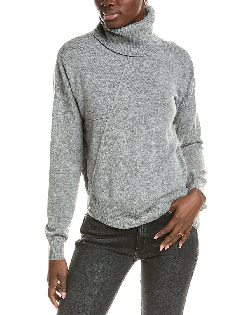 BRODIE CASHMERE BRODIE CASHMERE WOOL & CASHMERE-BLEND ASYMMETRICAL MOCK NECK JUMPER