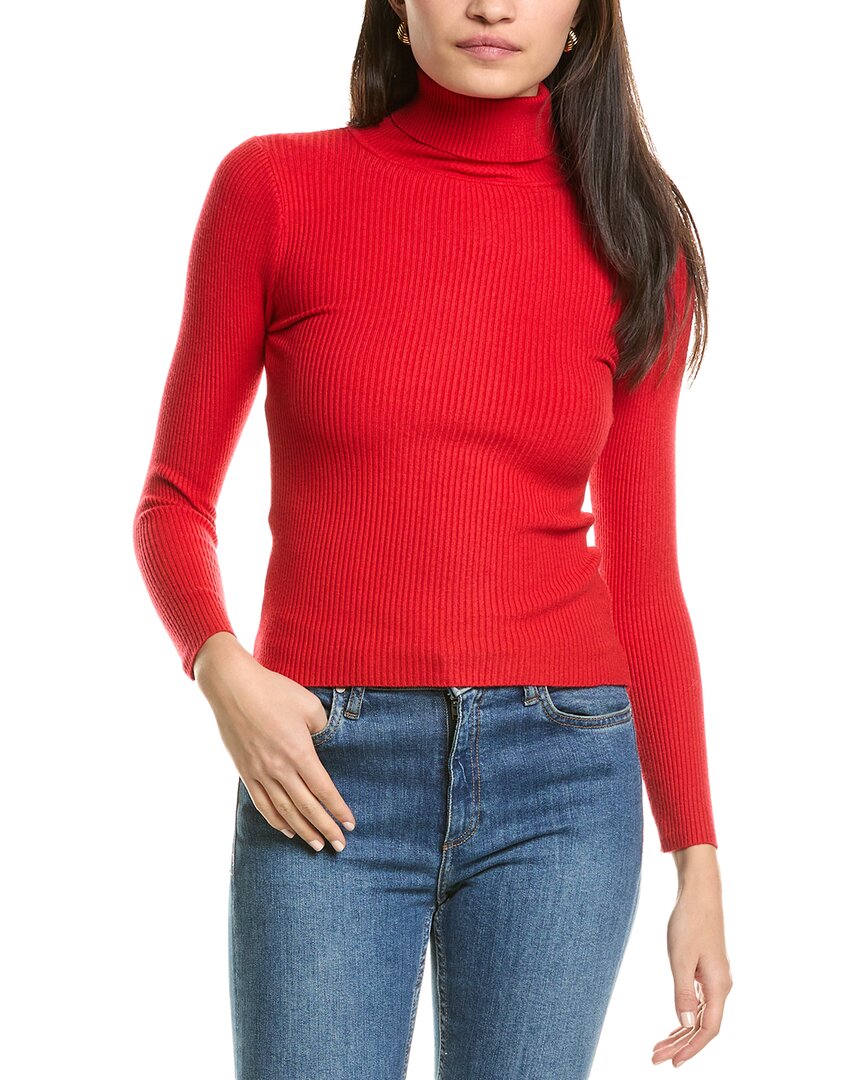 Madison Miles Turtleneck Sweater In Red