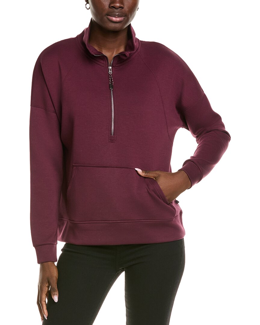 Marika Sage 1/2-zip Pullover In Burgundy