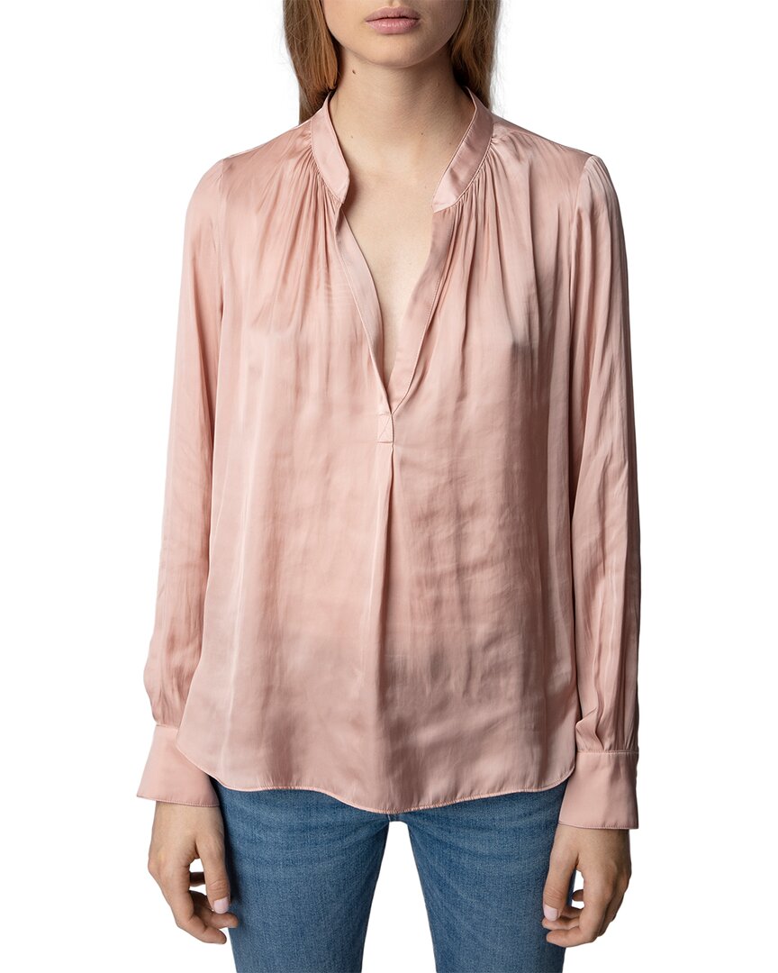 Zadig & Voltaire Gathered-detail Long-sleeve Blouse