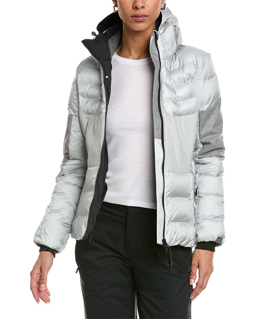 Shop Capranea Ela Wool-blend Jacket In Silver