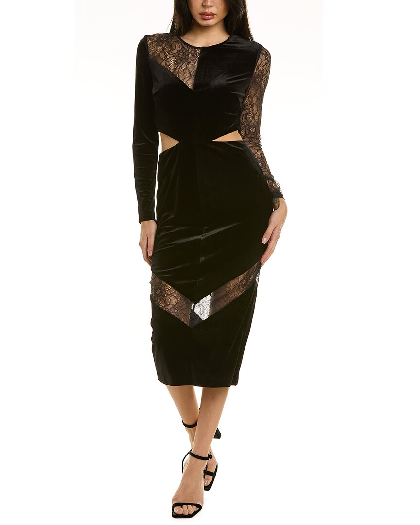 Bcbgmaxazria Lace & Velvet Maxi Dress In Black | ModeSens