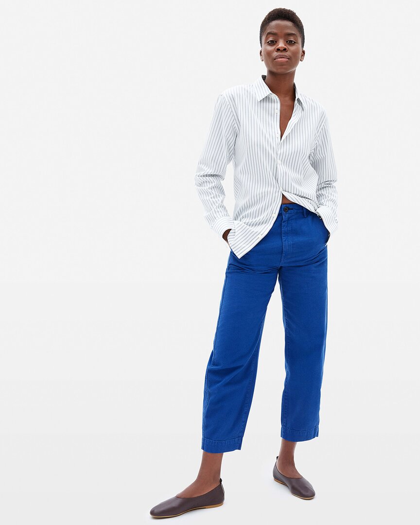 Everlane The Arc Canvas Pant In Blue