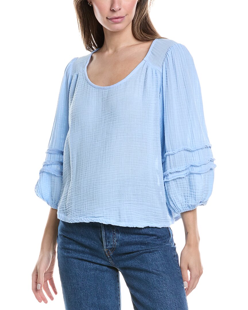 Michael Stars Pruitt Balloon Sleeve Gauze Top