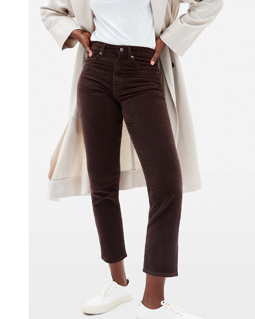Everlane The Cheeky Straight Corduroy Pant In Brown